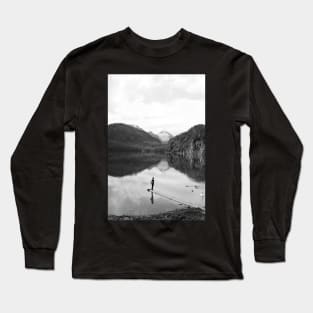 Mountain Reflection with woman Long Sleeve T-Shirt